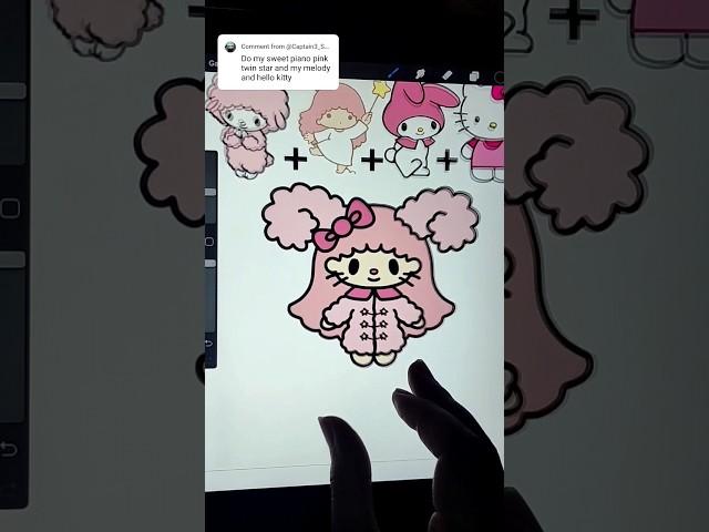 Hello kitty + my melody + lala + my sweet piano  #hellokitty #mymelody #cute #kawaii #drawing #art