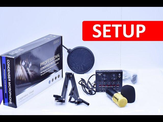 How to setup the V8 sound with BM800 condenser Microphone on a Laptop