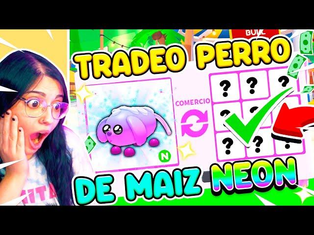 TRADEO PERRO DE MAÍZ *NEÓN* por LA OFERTA MÁS LOCA de ADOPT ME!! (Roblox) 