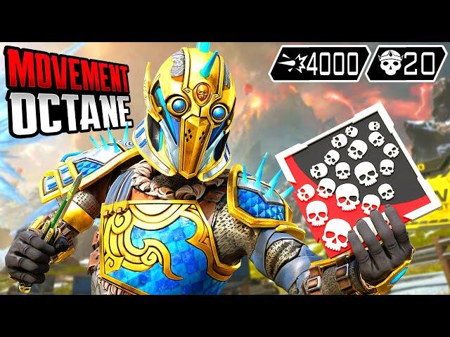 SOLO OCTANE MOVEMENT 20 KILLS & 4000 DAMAGE WAS INSANE (Apex Legends Gameplay Season 20)