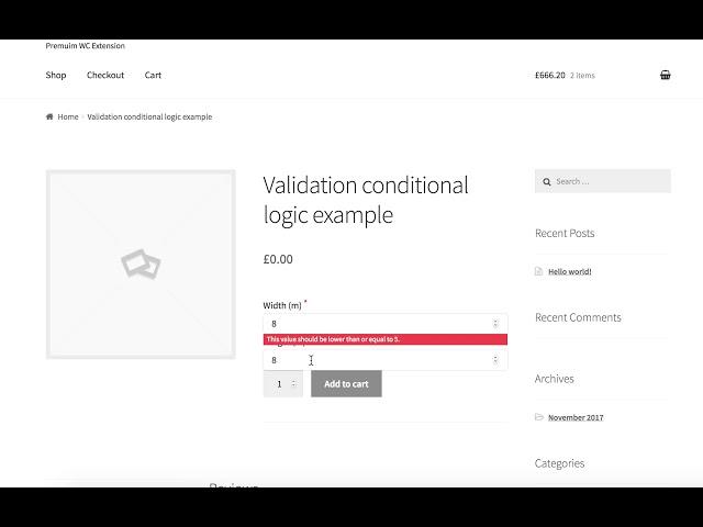 WooCommerce extra options - UniCPO Validation Conditional Logic