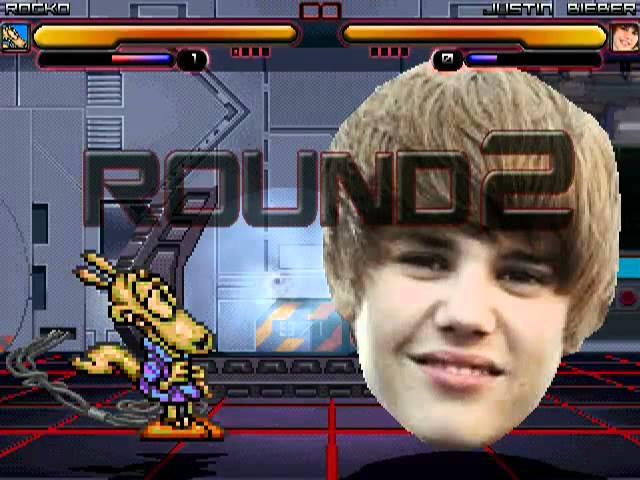 TheMattalocalypse Random Mugen Battle - 043 - Rocko VS. The Justin Bieber Punching Bag