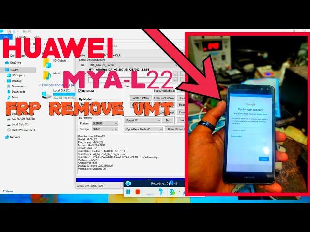 Huawei Y5 MYA-L22 FRP Unlock Done 100% One Click With UMT Huawei Mya L22 Frp Bypass Lock 2021