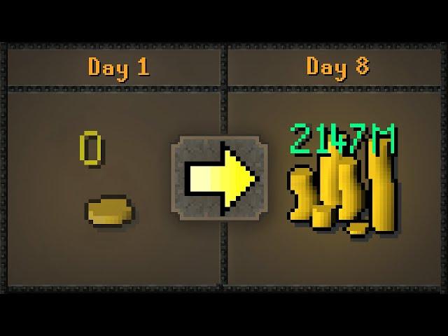 I made Max Cash in 8 days on Runescape