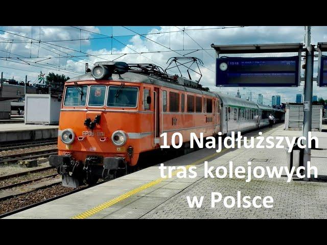 10 Najdłuższych tras kolejowych w Polsce 2021