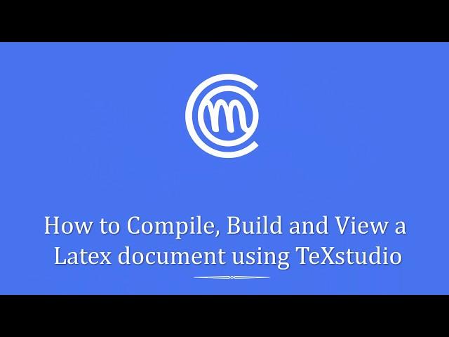 Write your first LaTeX document using TeXstudio