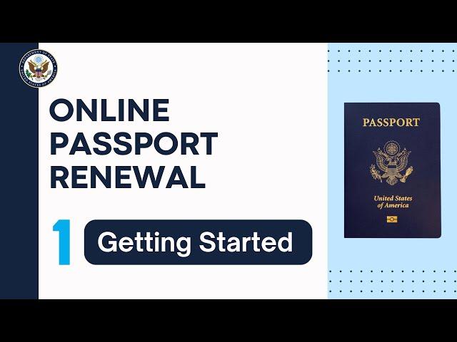 Online Passport Renewal: Getting Started