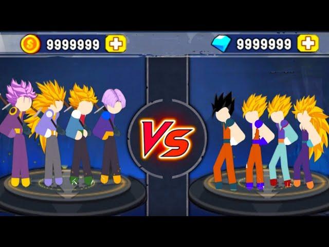 Stickman Warriors - Gohan All Forms vs Trunks All Forms @Play-Xtreme