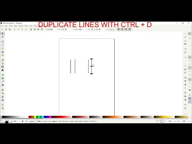 Lines with Equal Distance Between Them in Inkscape
