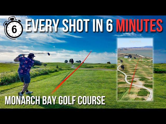 Full 18 holes at Monarch Bay Golf Course in 6 Minutes - White Tees (6061 Yards)