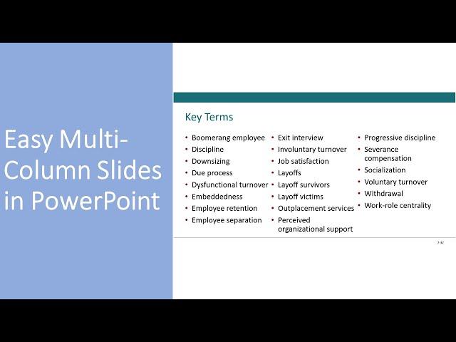 Using Multiple Columns in PowerPoint