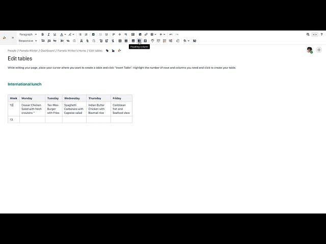 Edit Table Row and Column Headers - Learn Atlassian Confluence & Linchpin Intranet #14