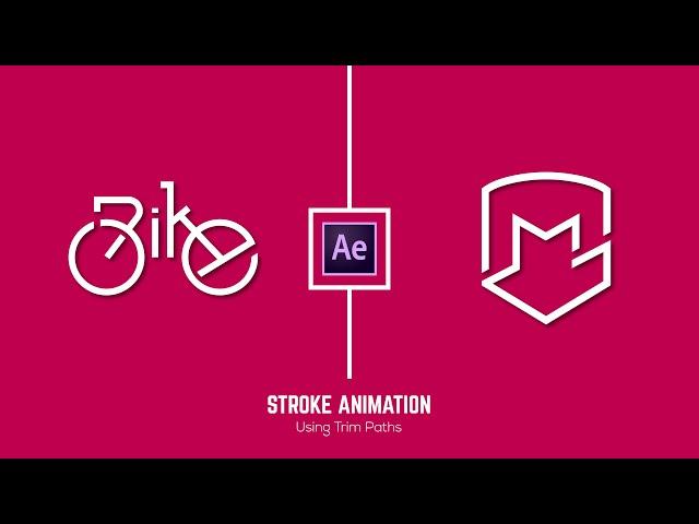 Stroke  Animation using Trim Paths in After Effects - After Effects Tutorial - No Third Party Plugin