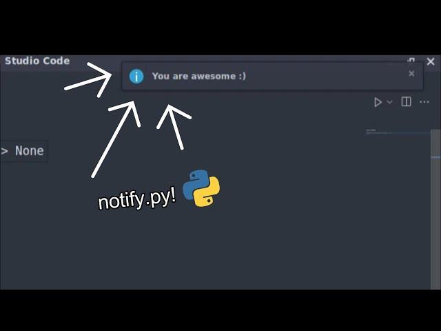 A simple python module that sends desktop notifications in Linux! Just 5 Lines of Code!