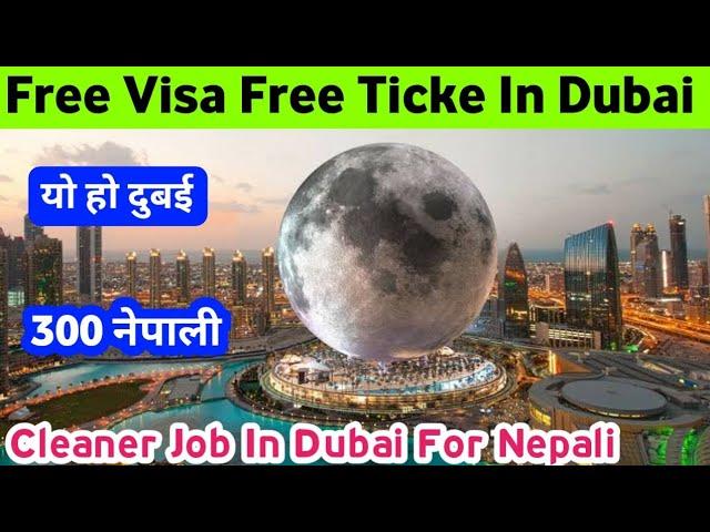 Free Visa Free Ticket In Dubai || Cleaner Job In Dubai For Nepali || Uae Job Vacancy Today ||