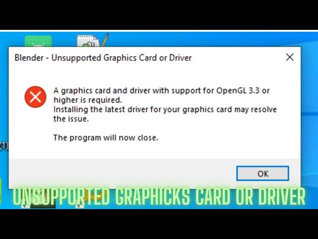 how to fix blender opengl 3.3 error