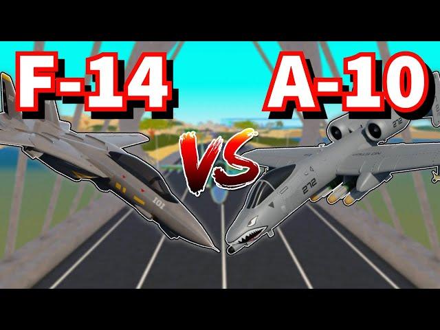 F-14 VS A-10 COMPARISON WHATS THE BEST PLANE IN WAR TYCOON