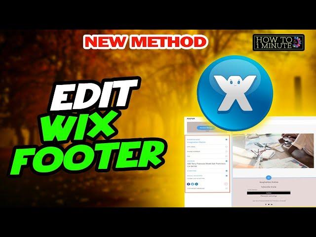 How to edit wix footer 2024 | How to 1 minute