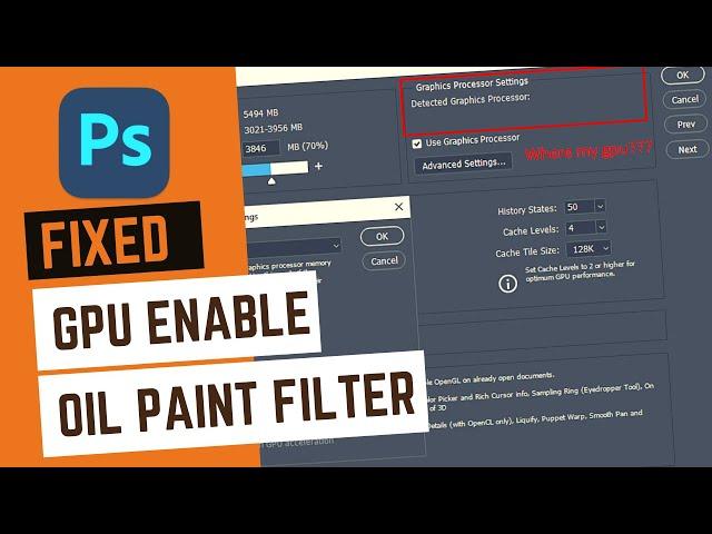 Fix Adobe Photoshop Graphics Processor Not Detected (Fixed Oil Paint Filter Photoshop)