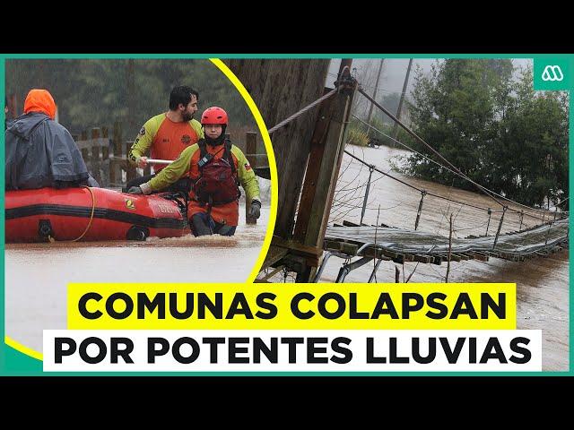 Lluvias colapsan comunas de la zona centro-sur: Cobertura especial MegaTiempo