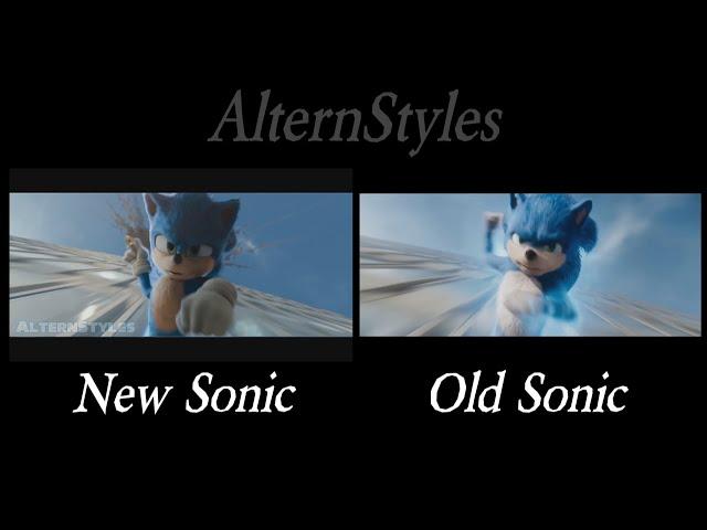 Sonic the Hedgehog Trailer 1# NEW vs OLD REDESIGN - COMPARATION I AlternMV