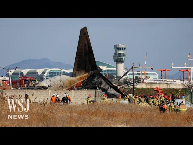 South Korean Jet Carrying 175 Passengers Skids Off Runway and Crashes | WSJ News