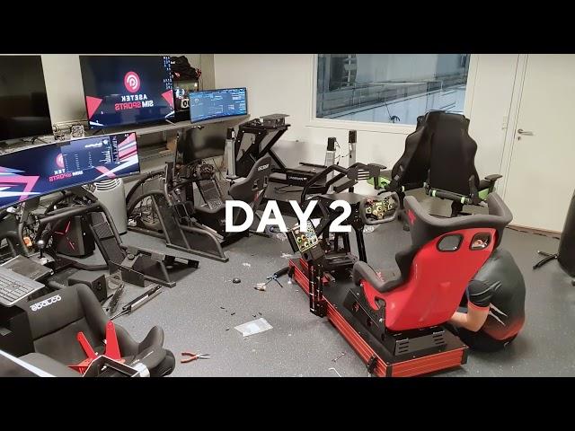 Next Level Sim Racing Setup at Asetek SimSports Testing Room