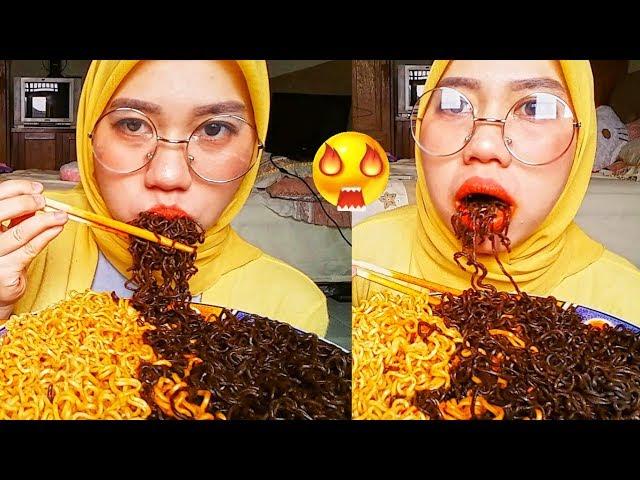 MUKBANG GHOST PEPPER NOODLES + INDOMIE AYAM GEPREK