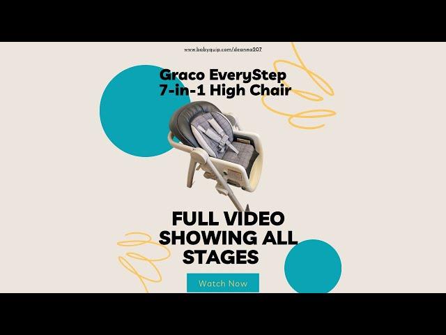 How-To Convert All 7 Stages: Graco EveryStep 7-in-1 High Chair