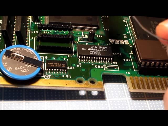 SEGA MEGA-CD Model 1 Circuit Repair - SRAM installation (2 of 2)