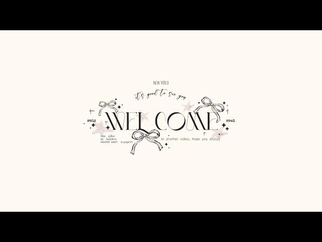 cute 'bows' aesthetic Intro & Outro templates | FREE FOR USE