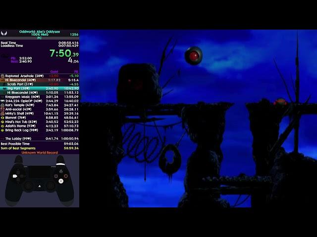 Abe's Oddysee 100% NMG Speedrun in 59:41.520