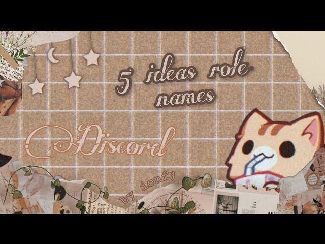 5 ideas for role names on discord servers || ionfyy