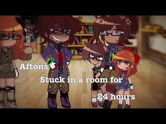 Aftons stuck in a room for 24 hours || Gacha club || Fnaf