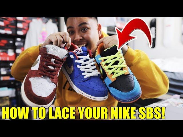 HOW TO LACE YOUR NIKE SB DUNK LOWS! (TUTORIAL)