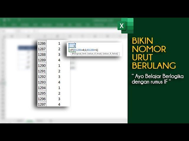 how to make repeating serial number with if excel formula