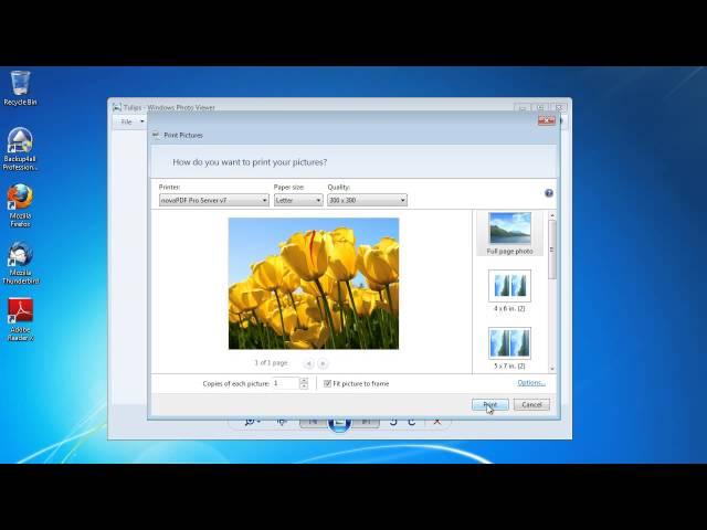 Convert images to PDF with Windows Photo Viewer