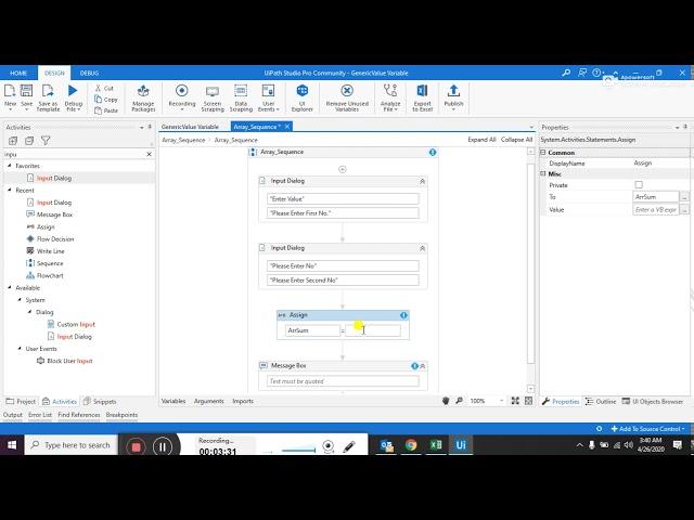 15  How to use Array in Uipath in Hindi | Sum of Array Values in UiPath| Array Sum|UiPath RPA