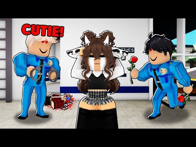 CREEPY Cops Had A CRUSH On Me.. And FRAMED Me... (Roblox Brookhaven RP)