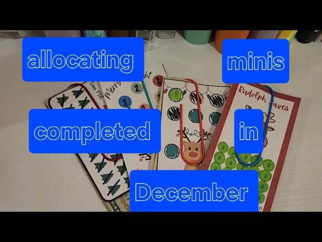 Allocating Completed December Mini Challenges to Sinking Funds