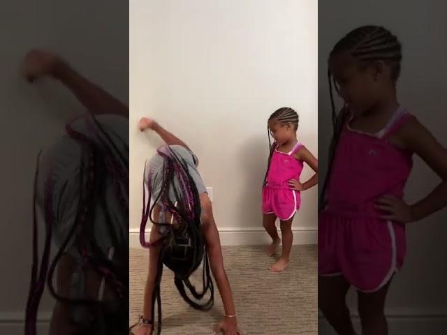 Big Sister Teaches Little Sister TikTok Trend ‍️