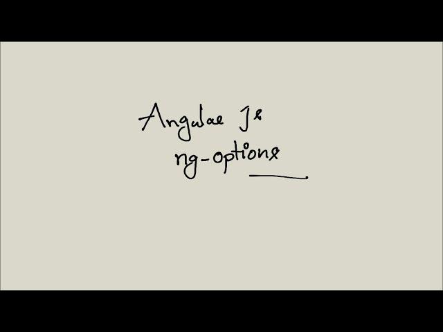 Angular Js  ng-options