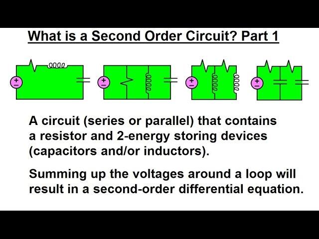 Electrical Engineering: Ch 9: 2nd Order Circuits (1 of 76) What is a 2nd Order Circuit? Part 1