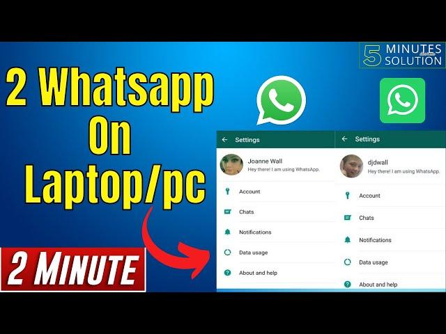 How to use two whatsapp on laptop 2024 | dual whatsapp windows