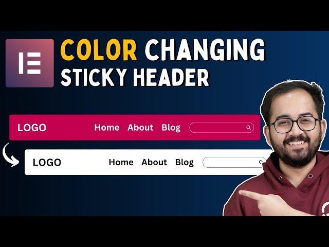 Change Sticky Header Color on Scroll (Elementor)