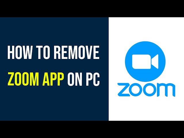 How To Uninstall Zoom App In Laptop Windows 10
