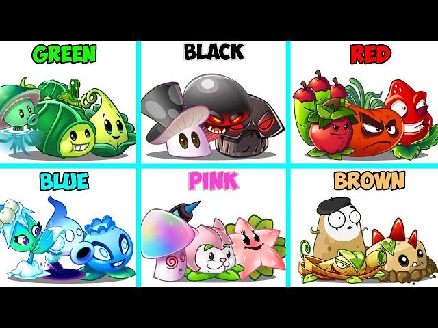 Random 20 Team COLORFUL Plants Battlez - Who Will Win? - PvZ 2 Team Plant vs Team Plant