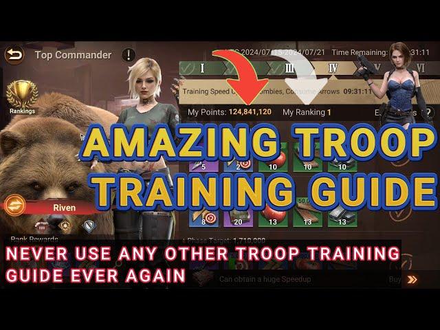 Top Commander Day 4 Troop Training Guide | Awesome Speed Up & Points Calculator by Feno