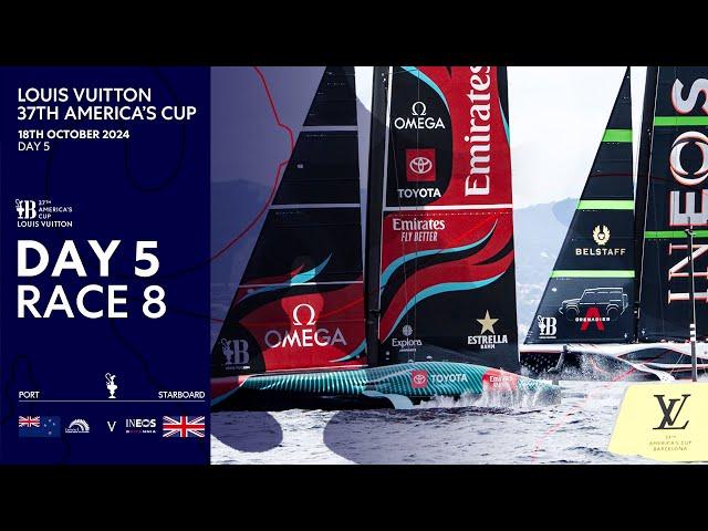 Louis Vuitton 37th America's Cup Race 8 | Emirates Team New Zealand vs INEOS Britannia | Full Replay