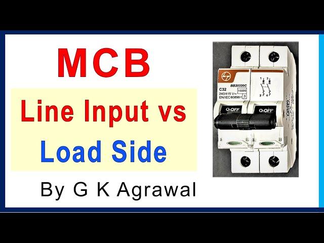 MCB breaker connection - input & load side connections